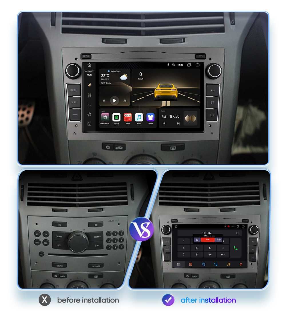 Radio FM CarPlay Android WiFi DVD MP3 GPS USB Opel Astra Vectra Corsa