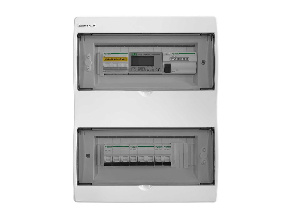 Rozdzielnica elektryczna do zabezpieczenia pompy ciepła z licznikiem