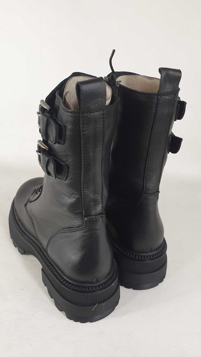 INUOVO SKÓRZANE nowe czarne  botki  39