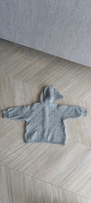 Kurtka Engel merino wełna Wool vilna 74/80 szara