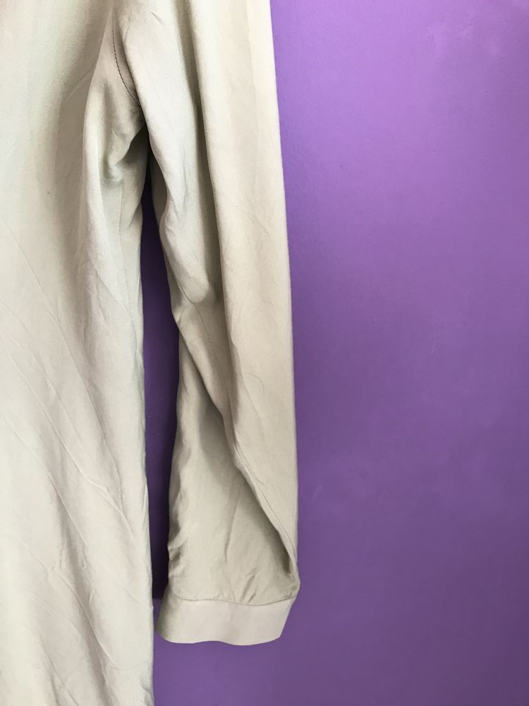 Długa koszula simple 40 oliwka
