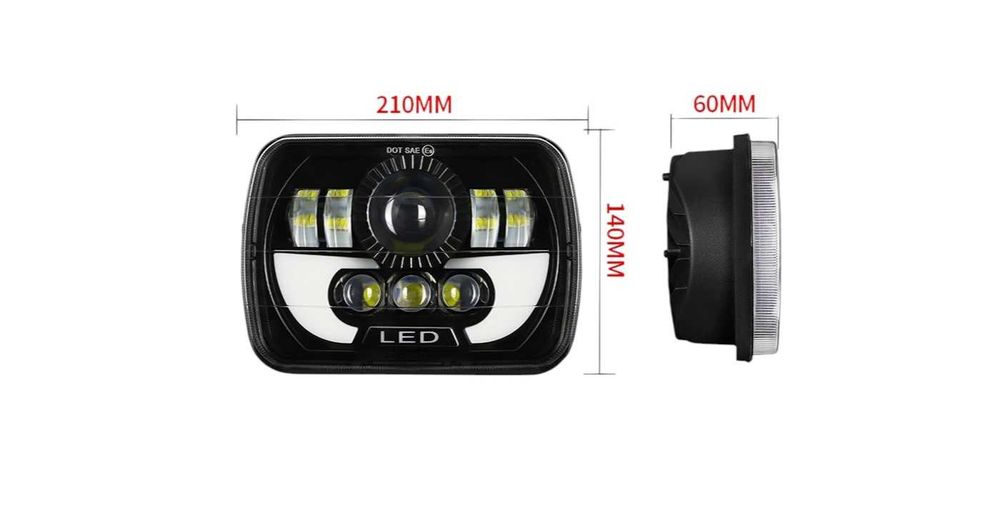 Фари LED ВАЗ 2101, 2121, ГАЗ, УАЗ, Камаз, іномарки, мото 30W, 60W, 80W