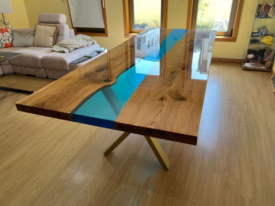 Mesas jantar resina epoxy