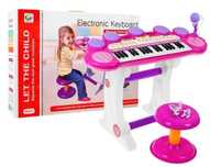 Keyboard dla dzieci MP3 USB mikrofon zasilanie z powerbanku