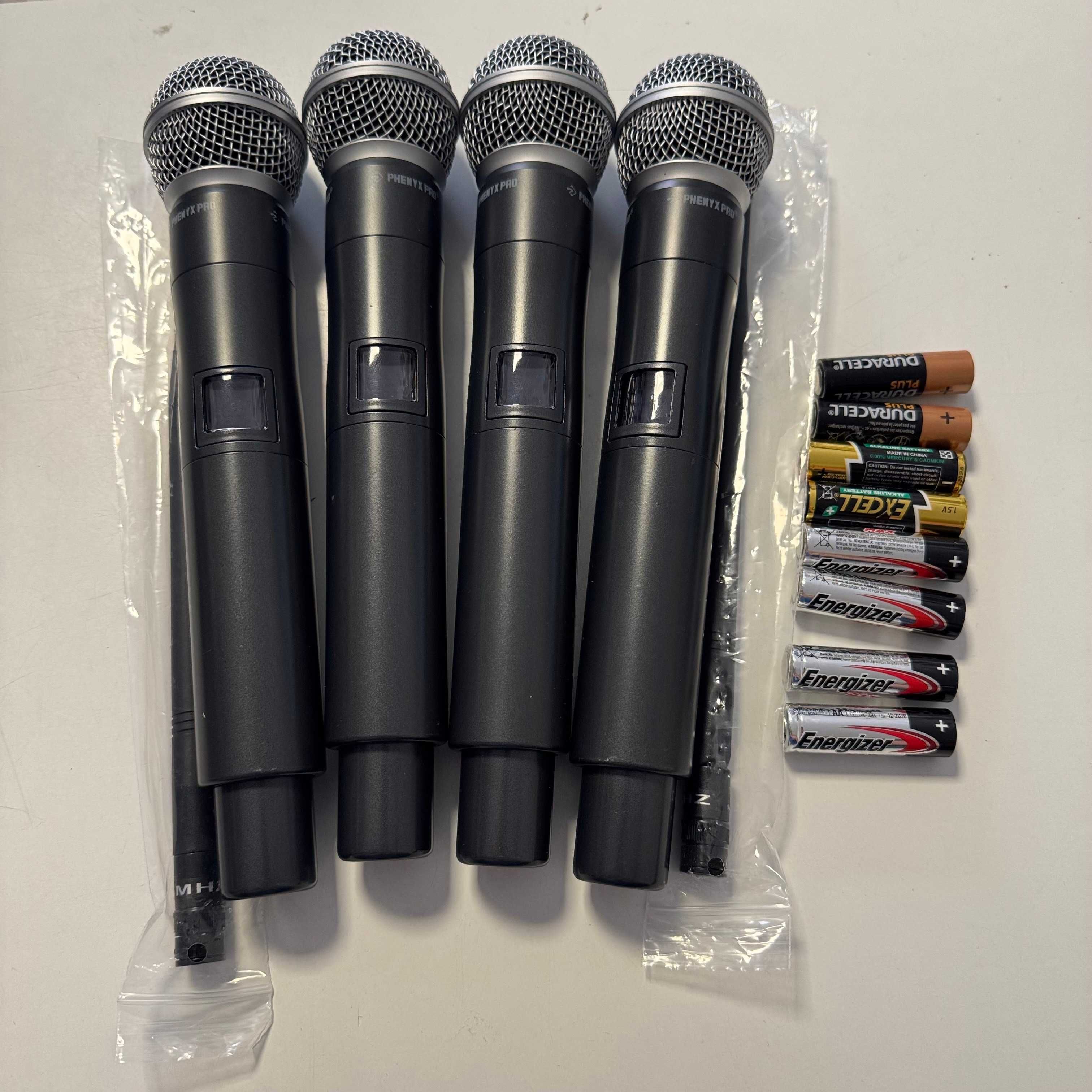 PHENYX PRO PTU 5000 Bezprzewodowe Mikrofony Karaoke, 4-Kanałowe