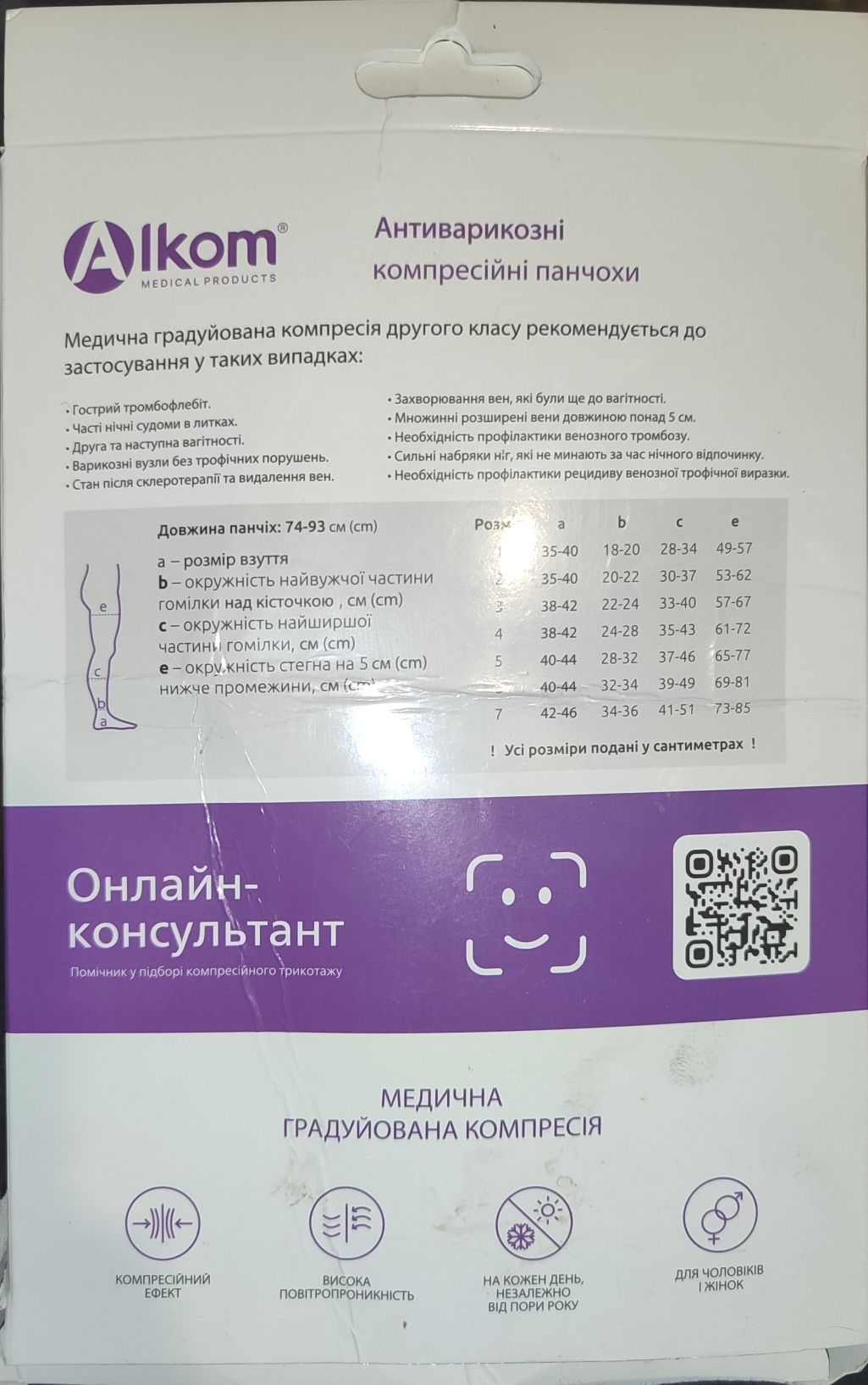 Чулки компрессионные 2 размер