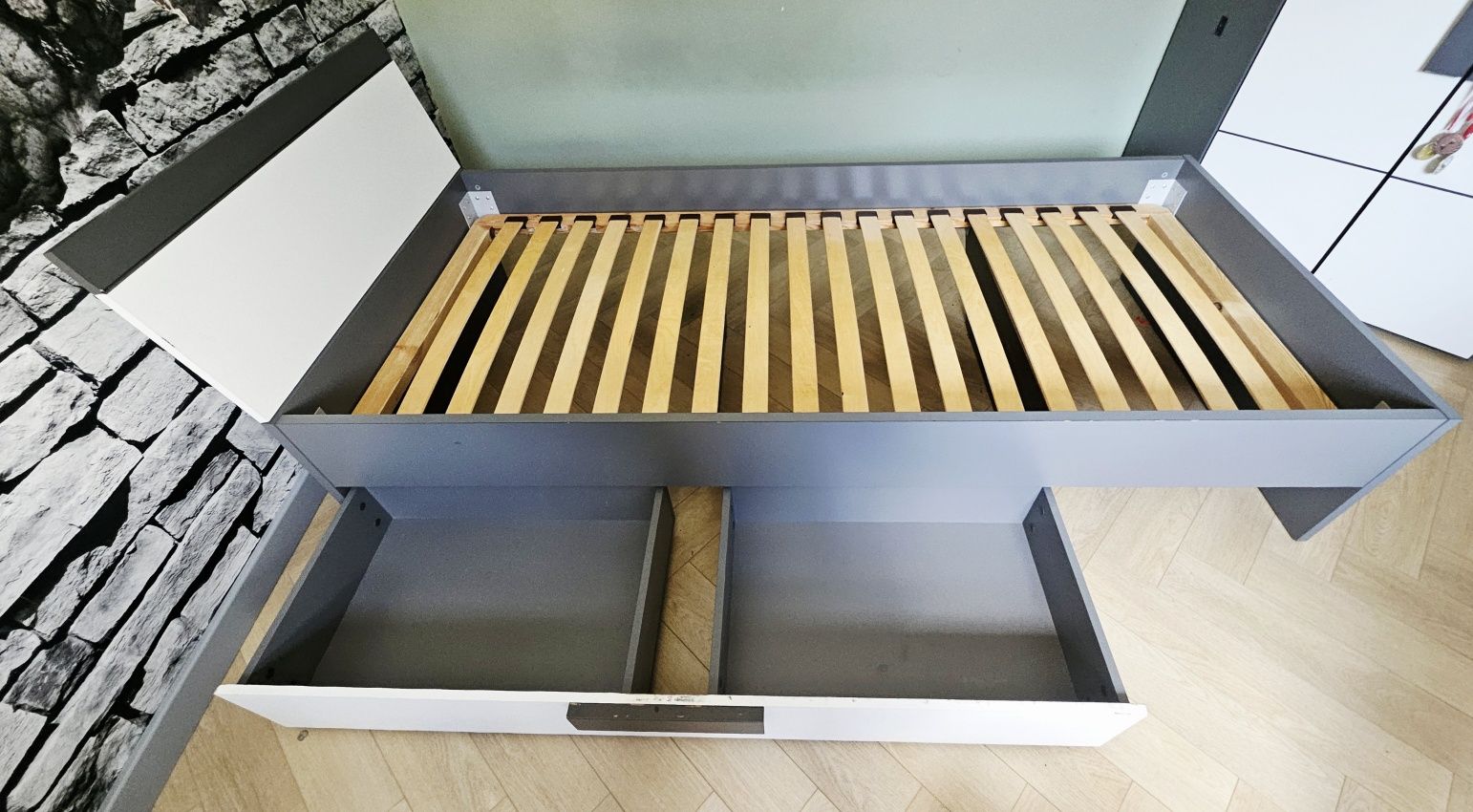 Łóżko z ramą i materac ikea matrand 90x200cm
