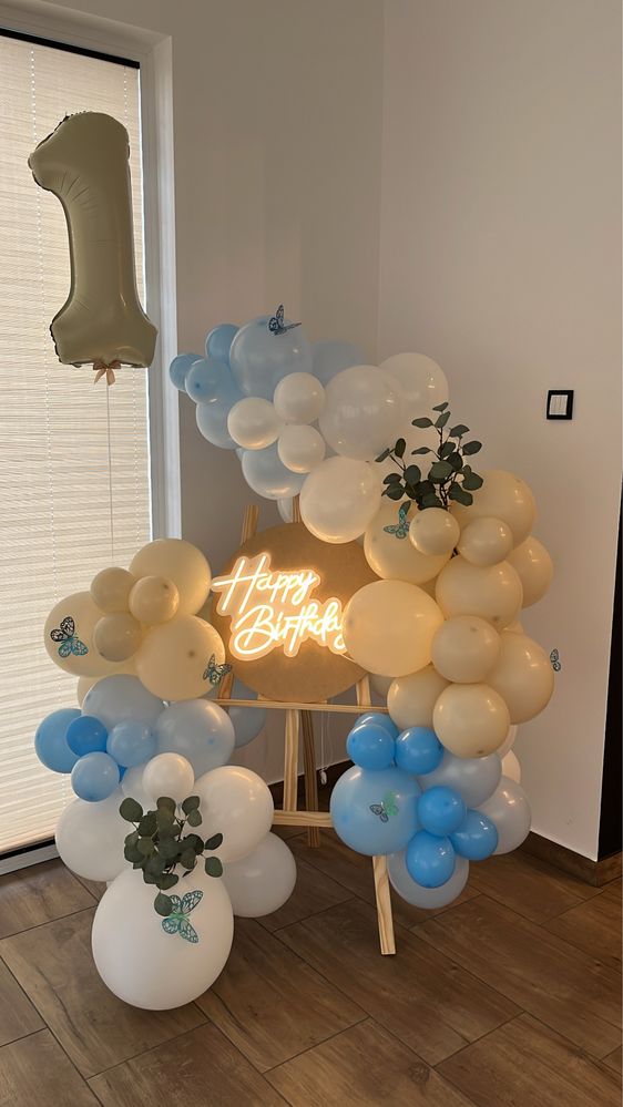 Ścianki z balonow, girlandy