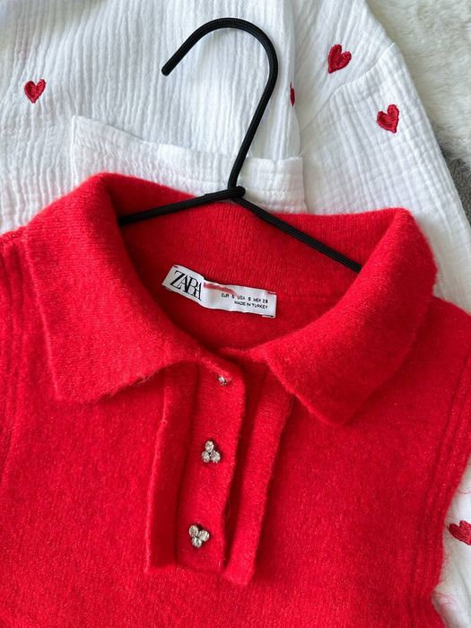 Червона безрукавка Zara Розмір S