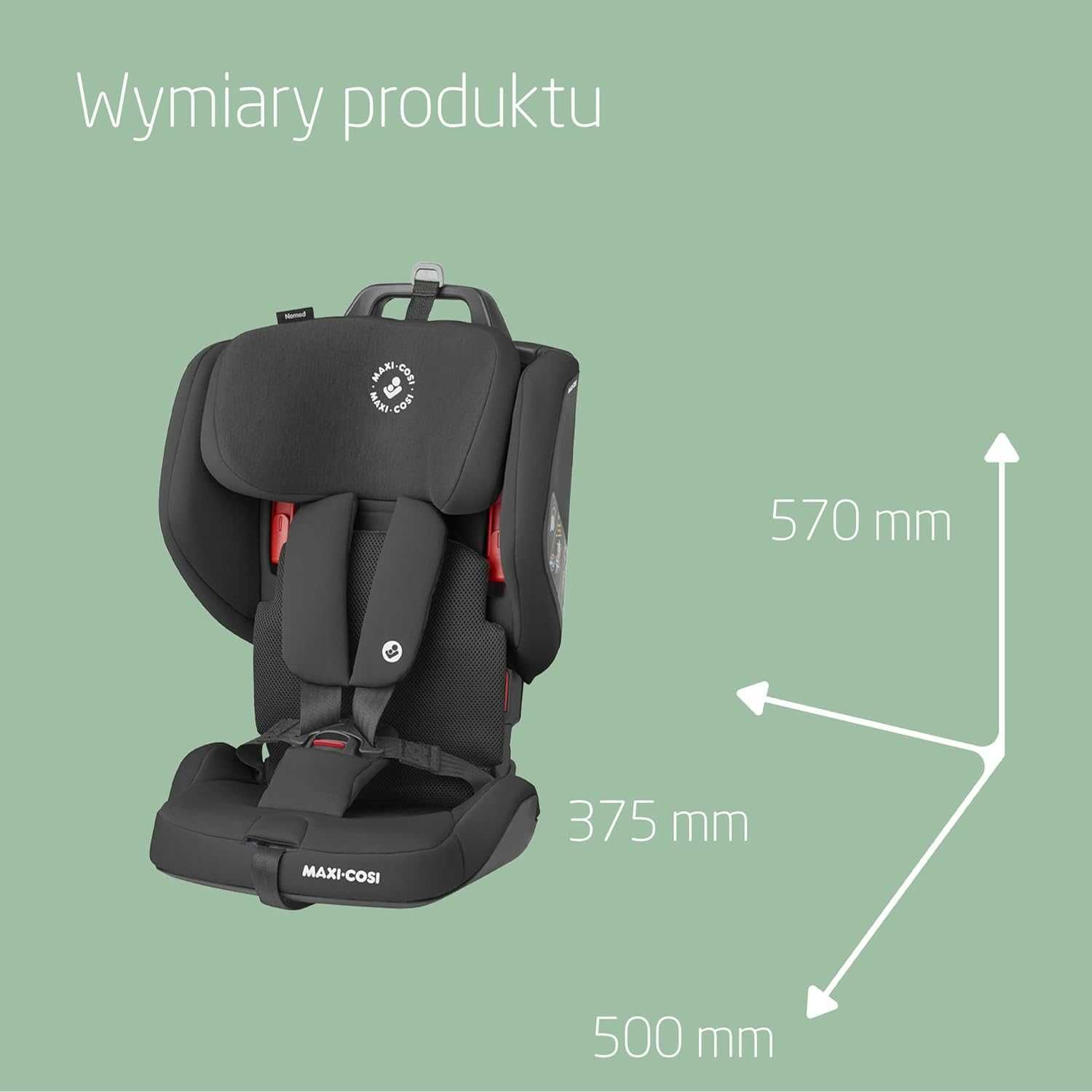 Fotelik składany MAXI COSI NOMAD 9-18kg Czarny NOWY