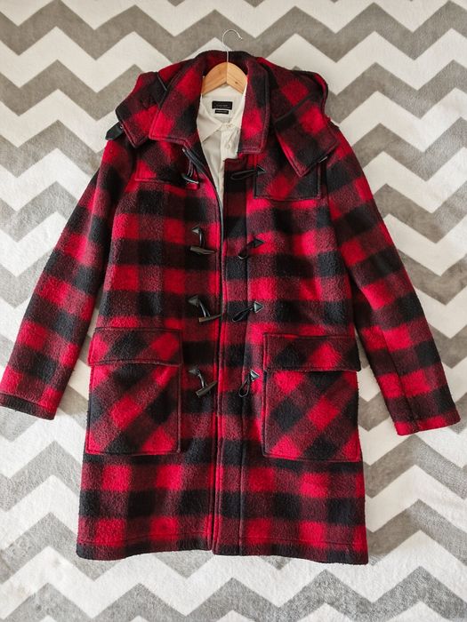 Пальто Zara красное мужское XL Дафлкот 52-54 осень-весна винтаж