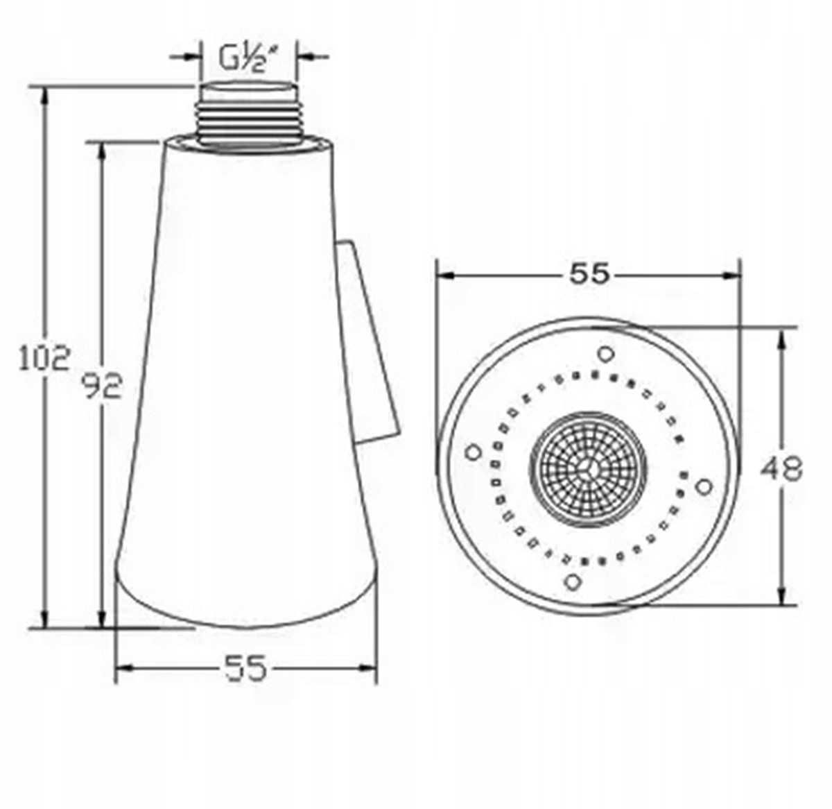 Perlator z gwintem wewnętrznym M24x1 srebrny DA135A