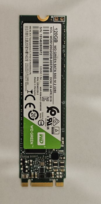Dyski SSD m2 pojemności 128 Gb rozmiar: 2230 i 2280