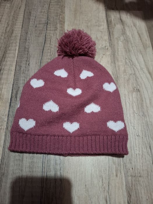 Nowa ciepła czapka dla dziewczynki 45 cm - 47 cm