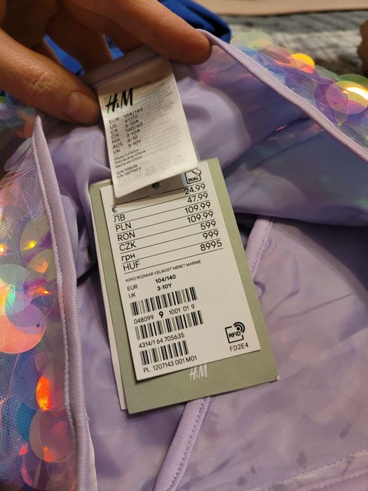 Syrenki ogon H&M 104/140 3-10 lat