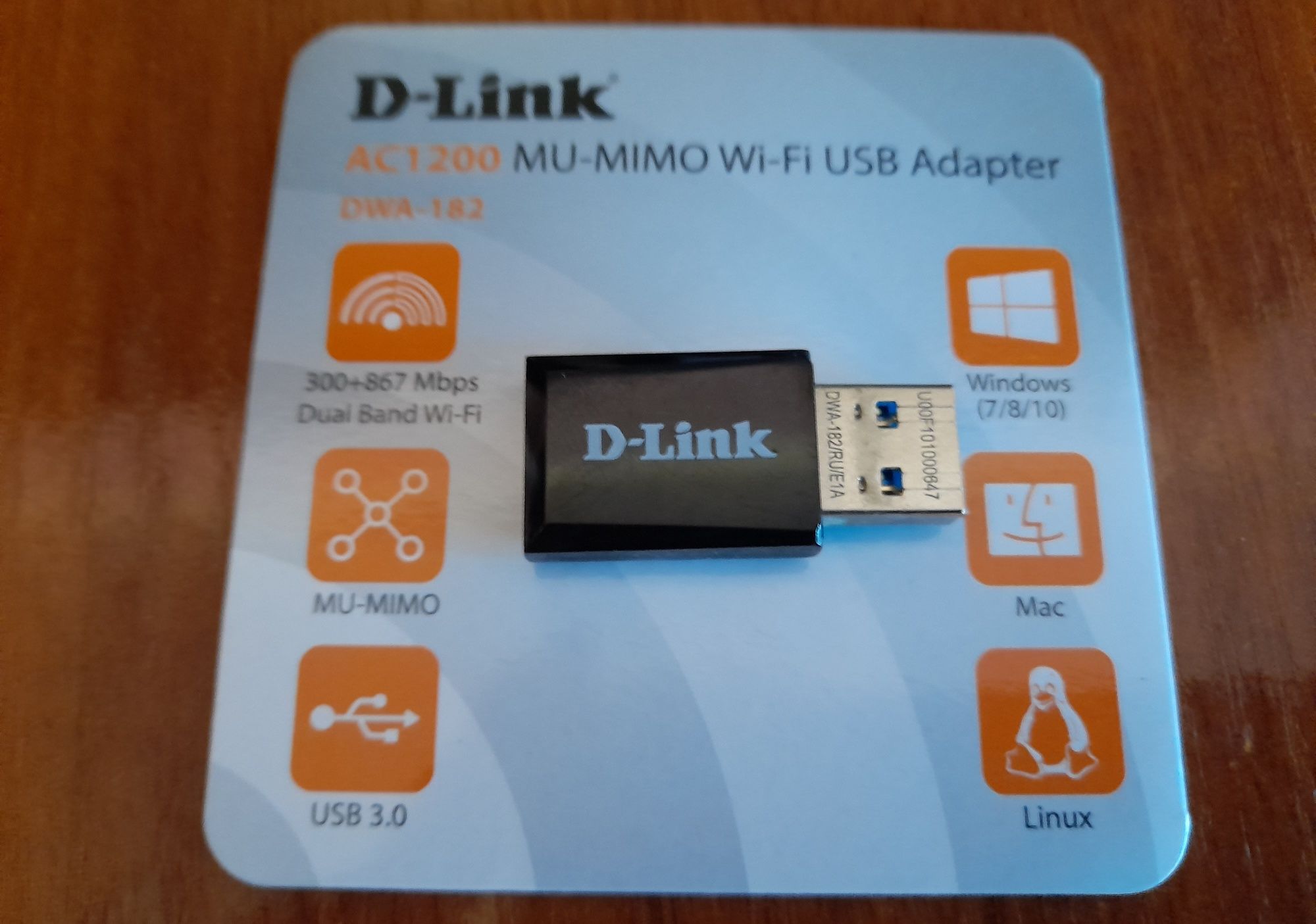 D-Link AC1200 MU-Mimo wi-fi usb 3.0 adapter Dwa-182