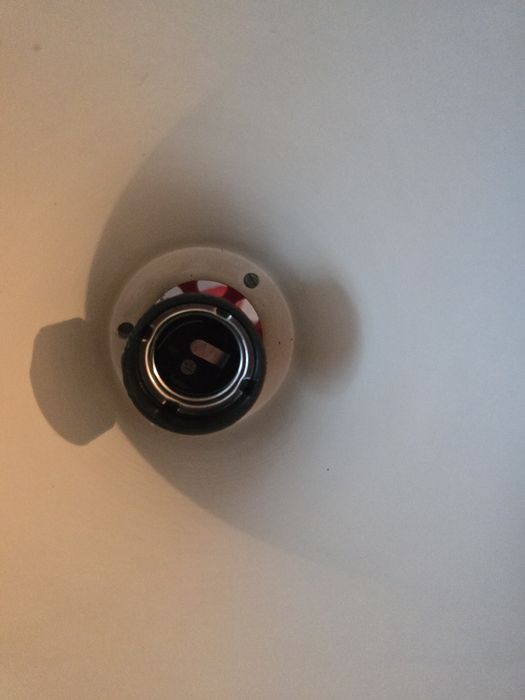 lampa wisząca pomarańczowa czerwona loft Polam 12.Z.415/R niekompletna