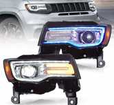 Reflektor Lampa kpl Vland Full Led Neon Tuning Jeep Grand Cherokee WK2 Lift