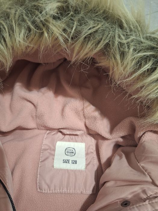 128cm Cool Club ciepła puchowa zimowa długa kurtka płaszczyk na zimę