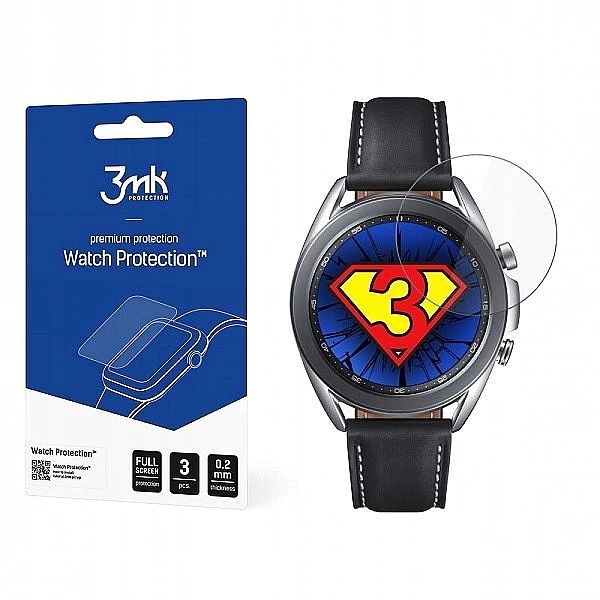 Szkło hybrydowe 3mk Protection do Samsung Galaxy Watch 3/41mm 3 szt.
