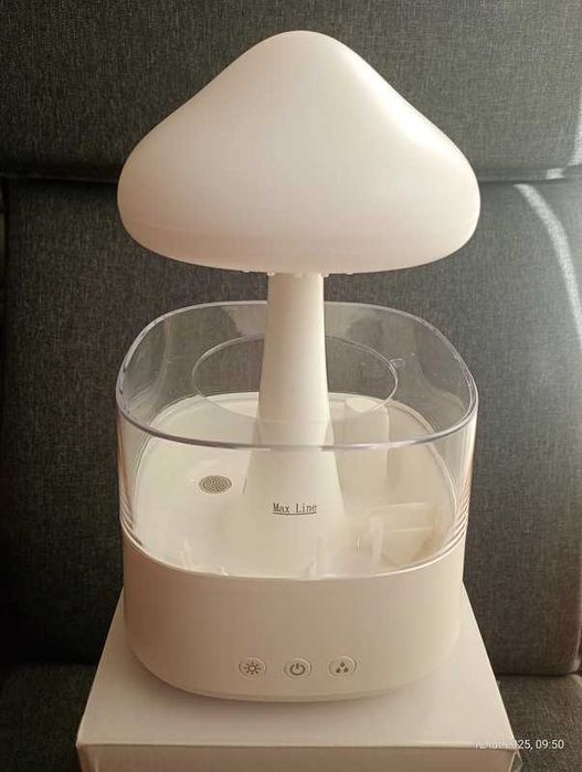 Dyfuzor, nawilżacz do aromaterapii krople deszczu lampka nocna