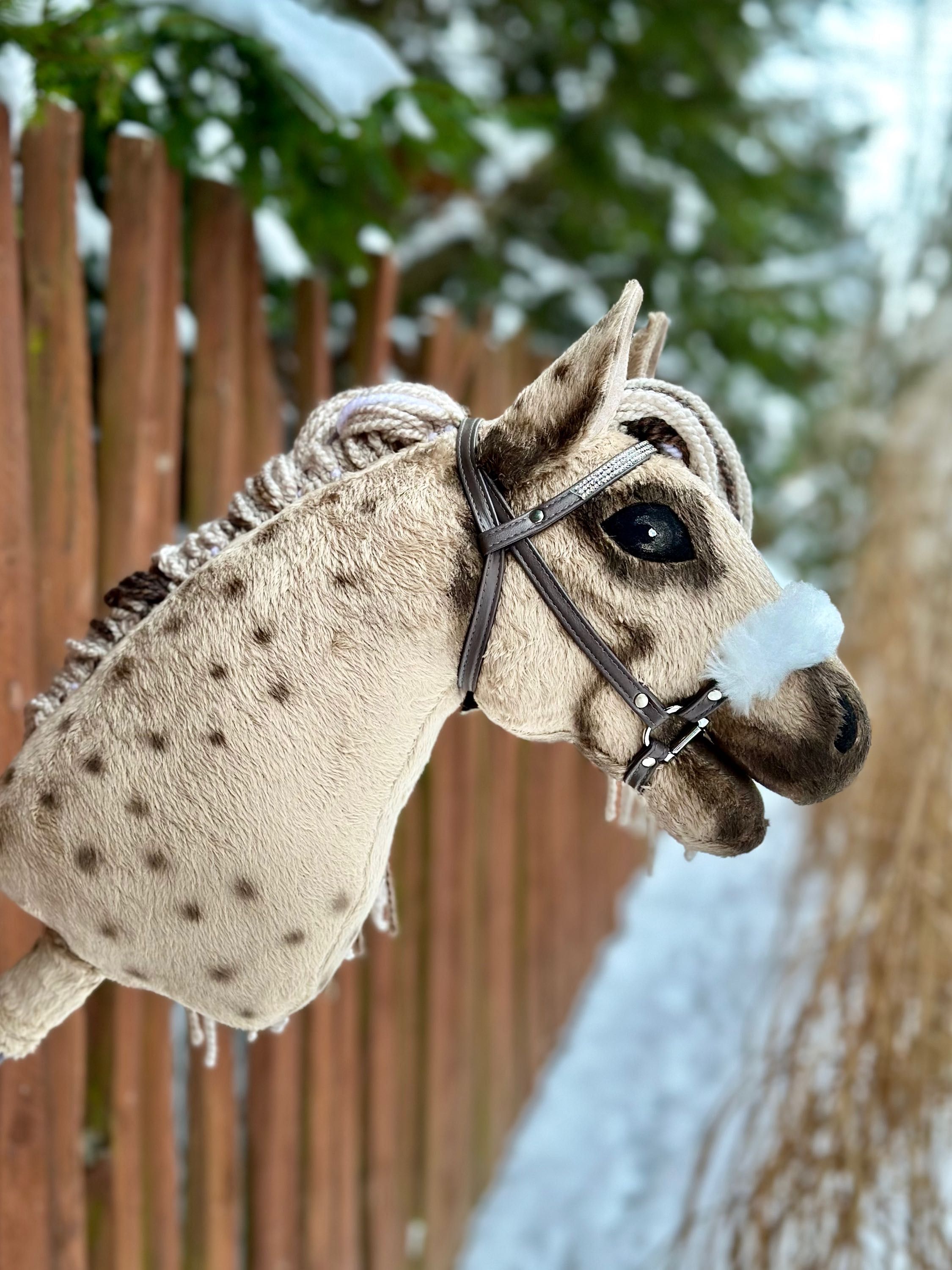 Hobby Horse | Konik na patyku - MINKY BUŁANY nakrapiany (9)