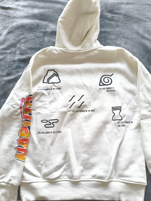 Camisola de capuz Naruto Shippuden Branca