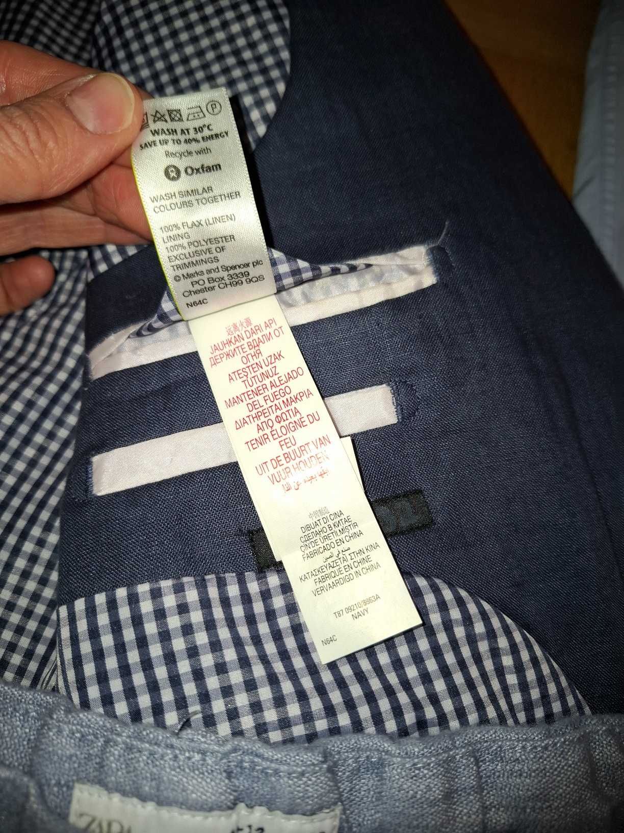 ZARA Abercrombie River Island  M&S len bawełna 164/170 garnitur