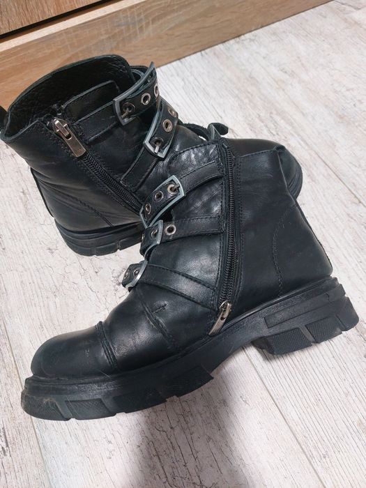 Зимові шкіряні черевики