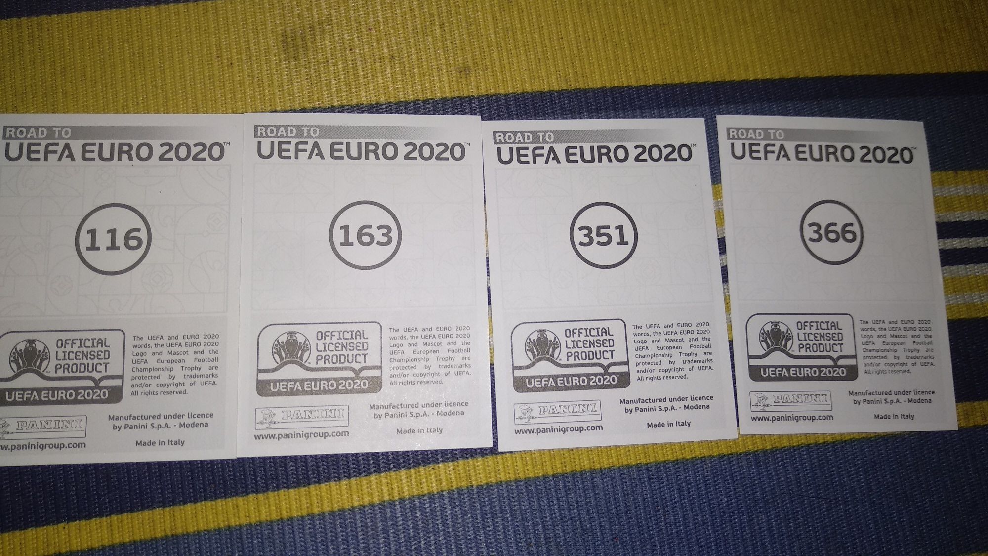 Cromos Panini UEFA 2020