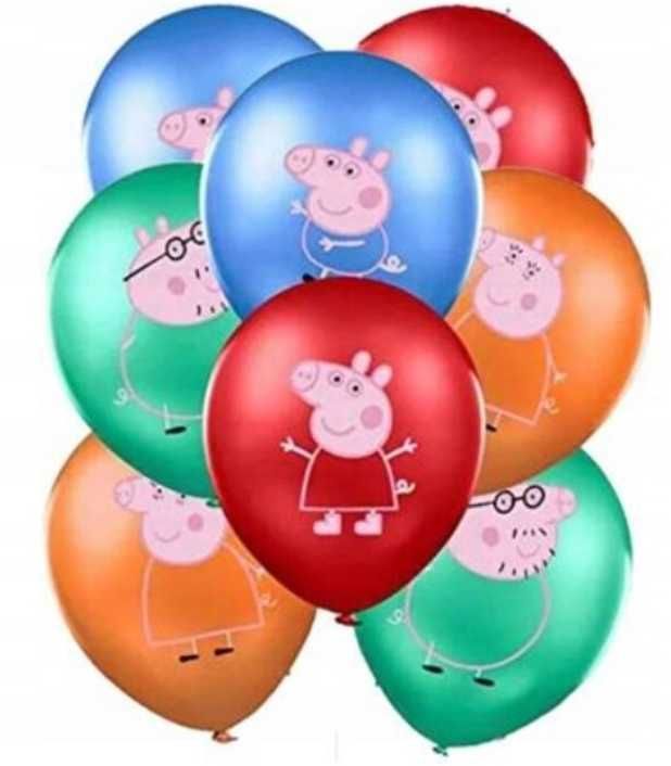 Upominki dla dzieci - slime Peppa, balonik, trąbka