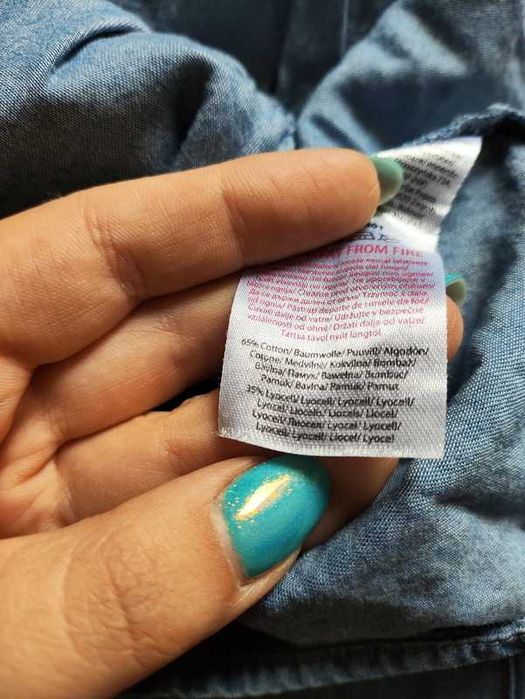 Sukienka koloru dżinsowego rozkloszowana rozmiar S