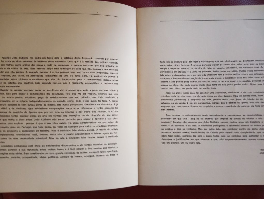 João Cutileiro catálogo da exposição na Galeria 111-dezembro 1970