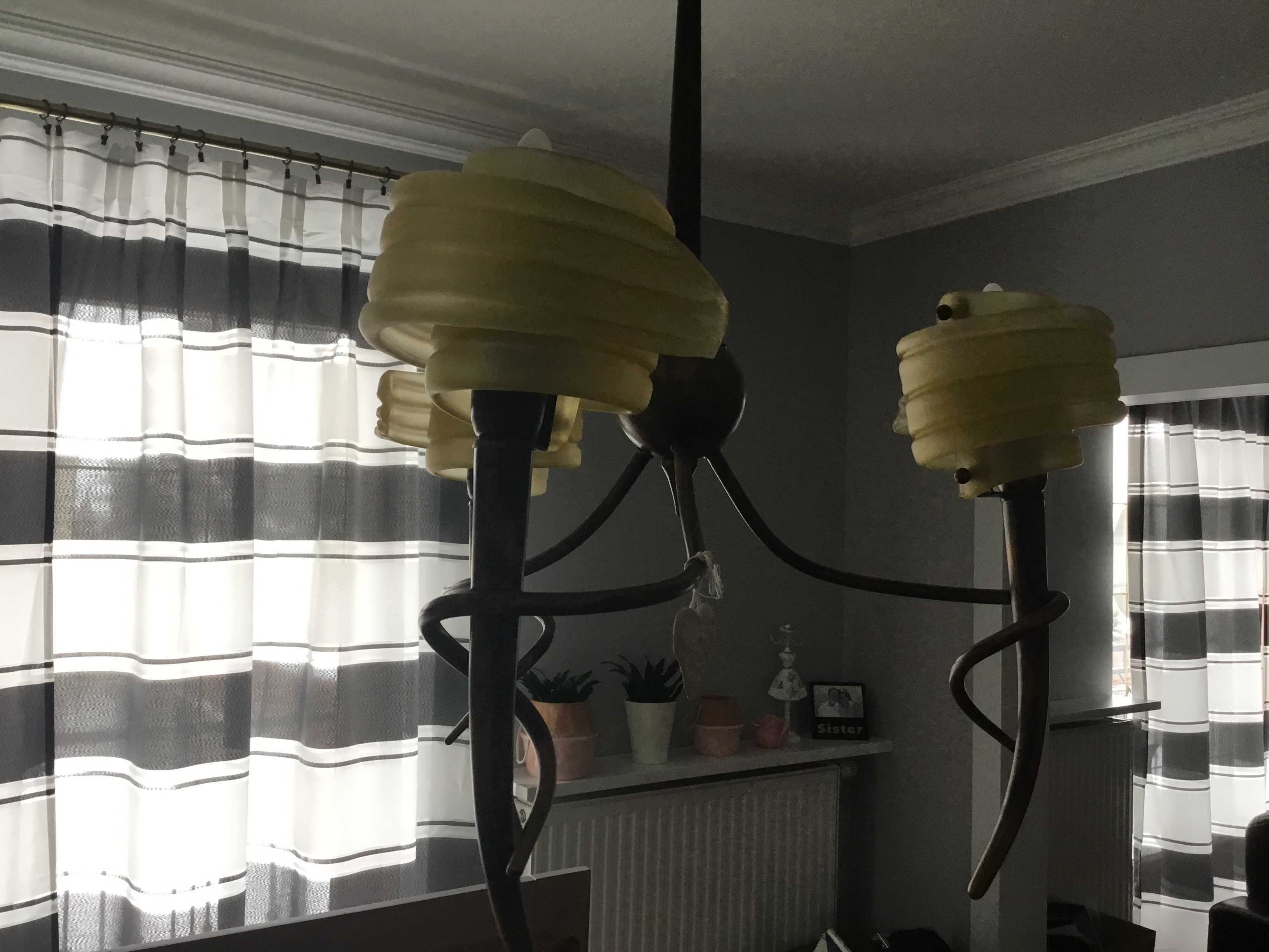 Lampa Salonowa  Wisząca + 4 kinkiety w zestawie