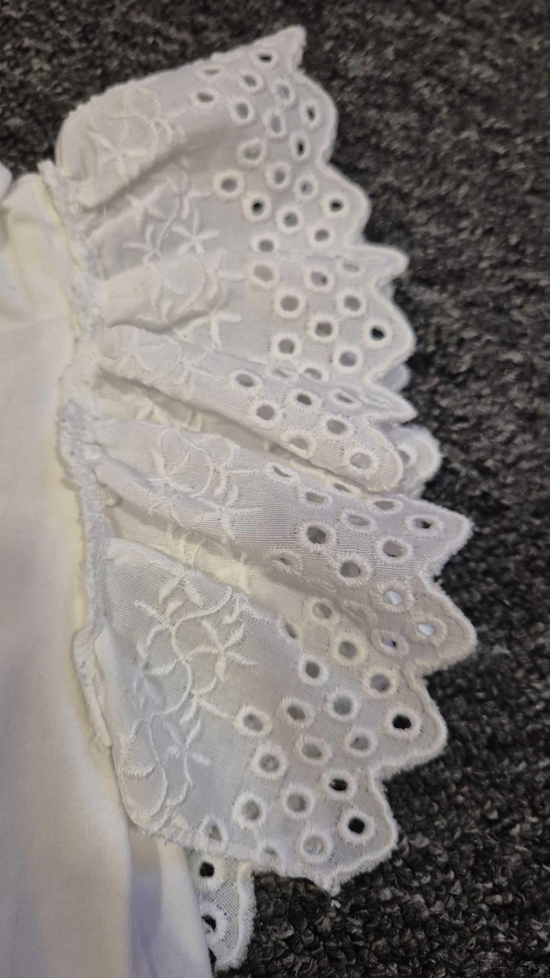 Białe body dla dziewczynki zara , koronka