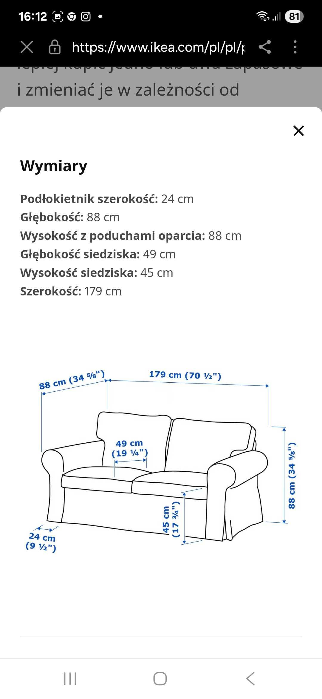 Sofa 3-osobowa i 2-osobowa IKEA