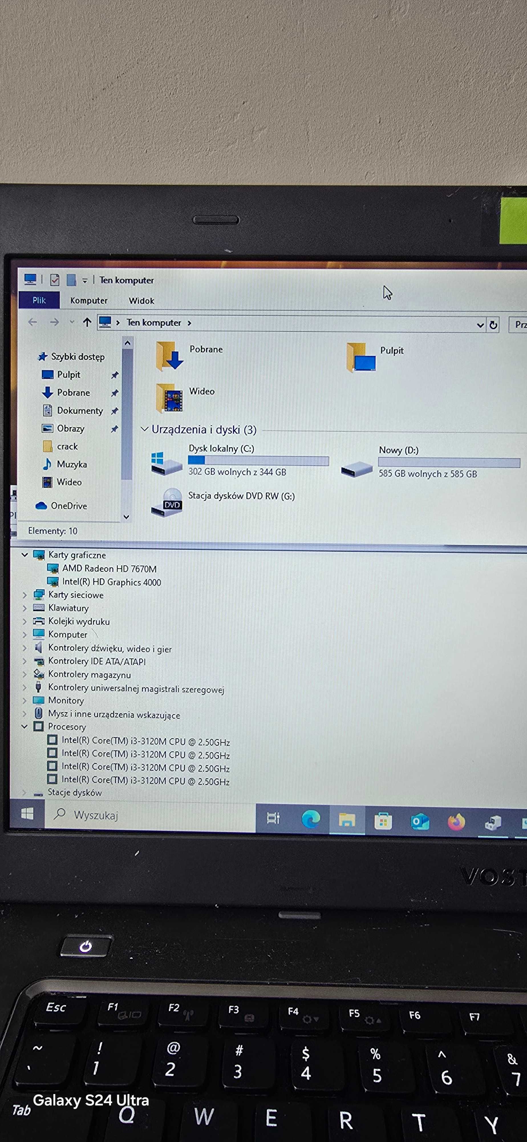 Dell Vostro 3560/i3/6gb/1 tb/radeon 8600m 1gb/Zasilacz