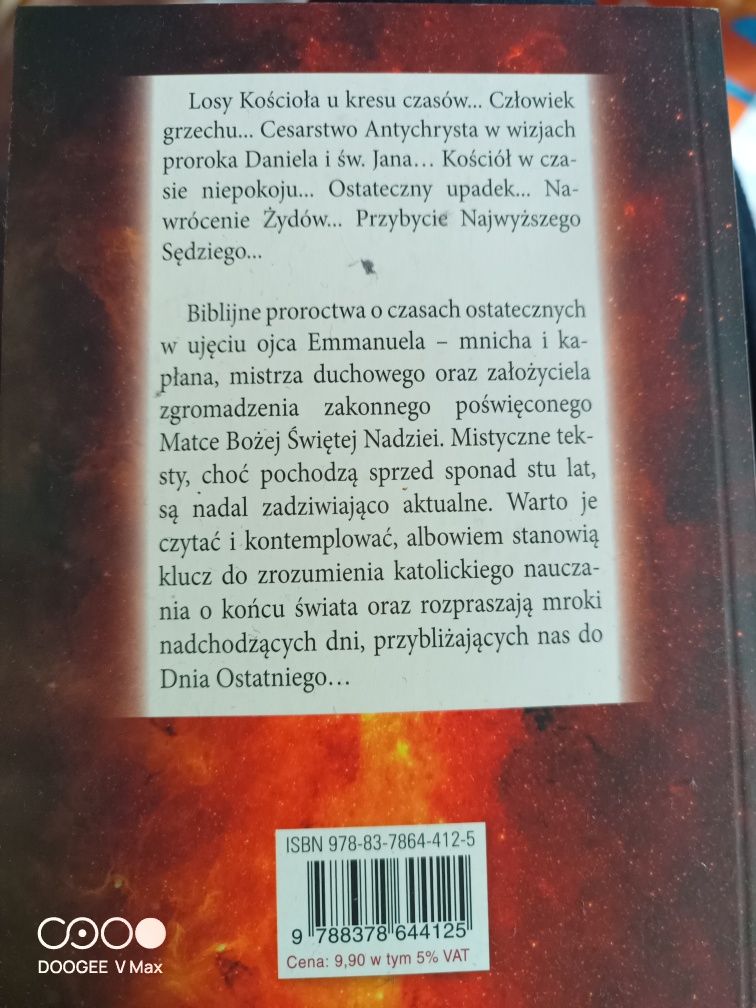 o. E. André OSB: Biblijne proroctwo o końcu świata