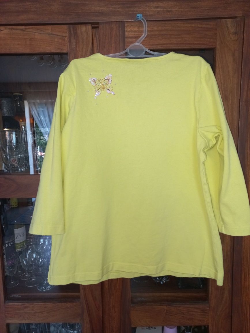 Żółta ozdobna bluzka st.bdb L