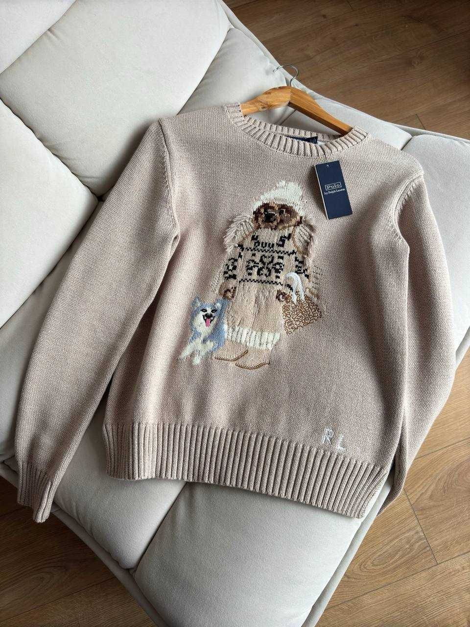 Beżowy Sweter Ralph Lauren Misie Bear! Różne kolory i  modele XS S M L