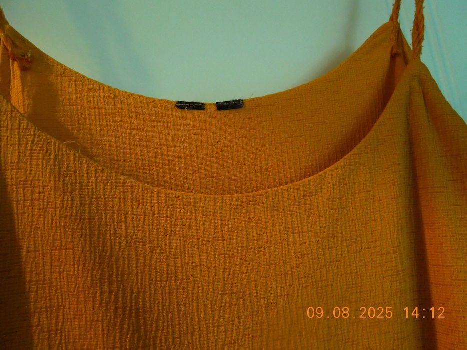 Dwie Nocne Koszulki na ramiączkach Biała i Pomarańcz niegniotące 42/44