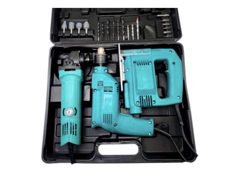 Лобзик дриль болгарка набір 3в1 сверла