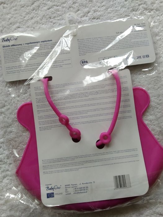 Śliniak śliniaczek podbródek BabyOno silikonowy miękki