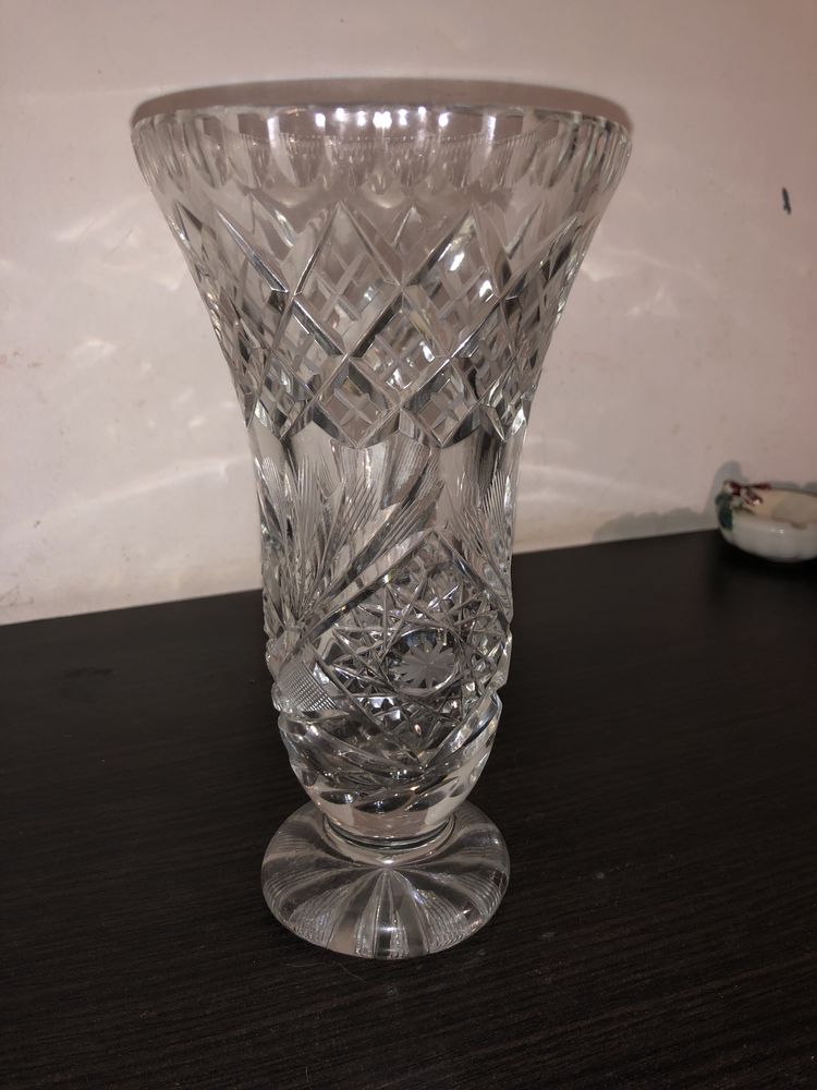 Krysztalowy wazon z prl