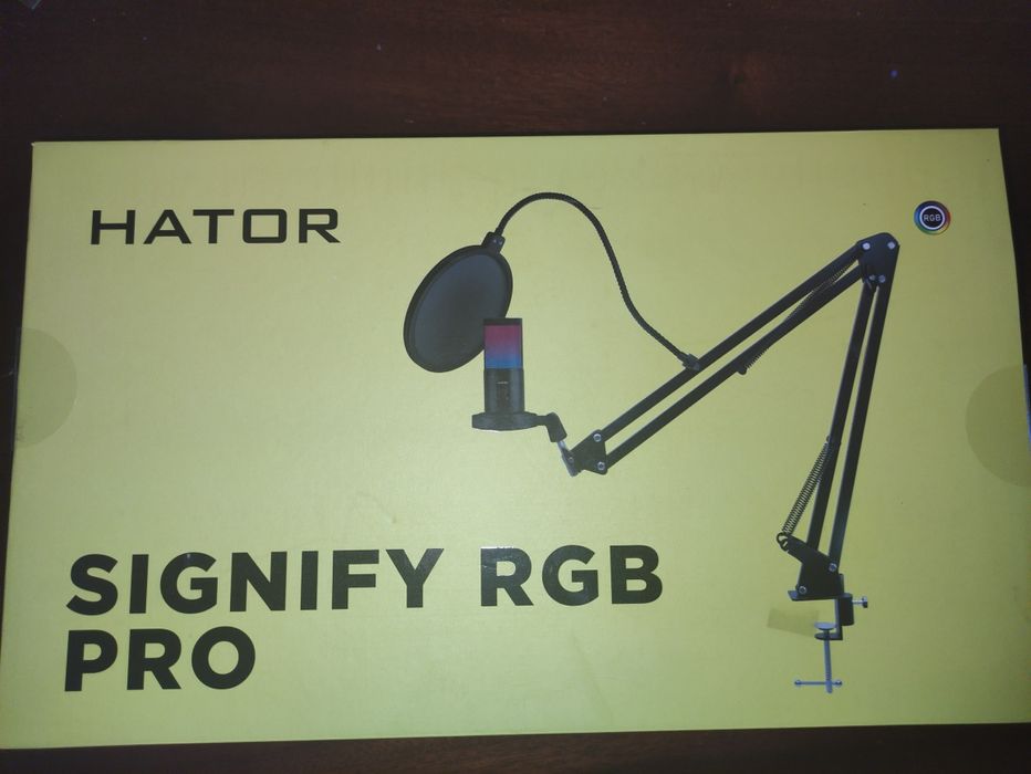 Ігровий мікрофон HATOR signify RGB pro