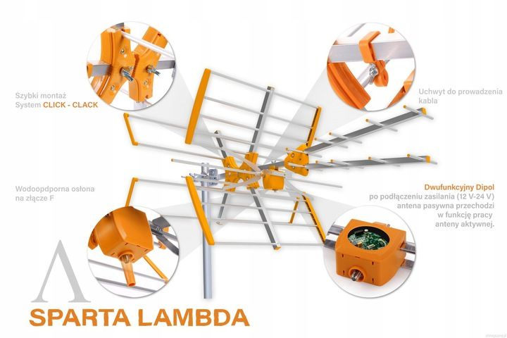 Antena DVB-T Opticum Sparta LAMBDA LTE COMBO 4K