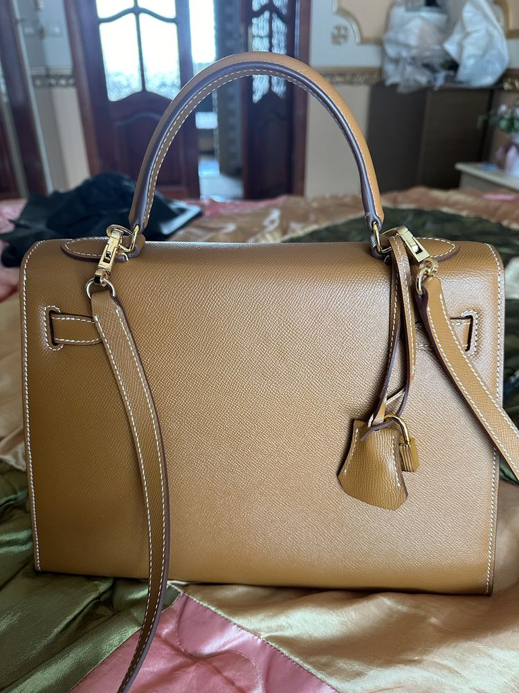 Hermes kelly кожа