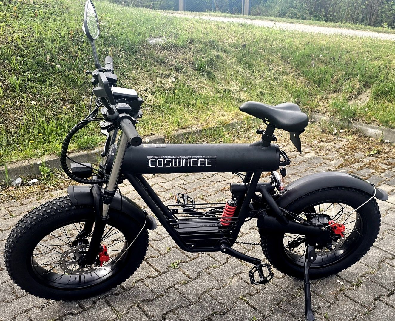 Rower elektryczny Fatbike Coswheel T20 15AH manetka gazu