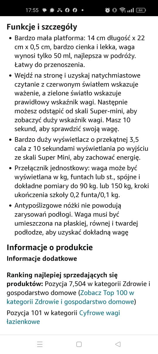 Waga łazienkowa miniaturowa