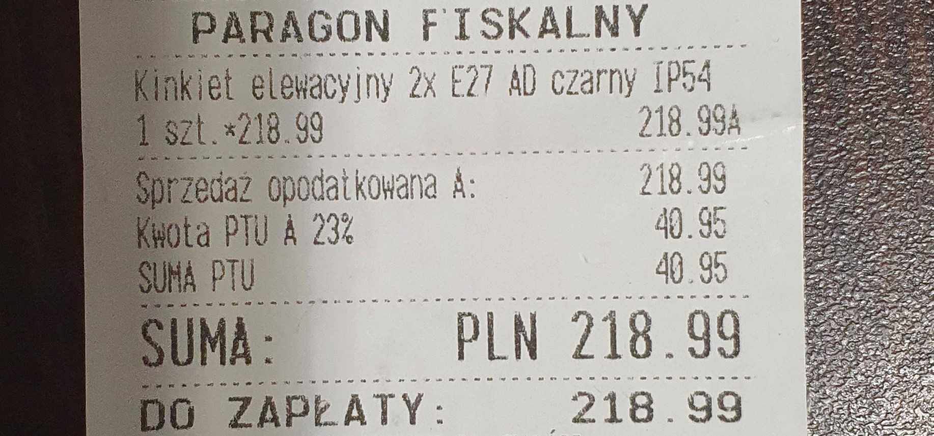 Kinkiet elewacyjny do ogrodu 2xE27 czarny IP54